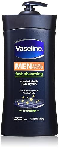 Vaseline Men Body and Face Lotion , 20.3 Ounce Bottle(Pack of 2)