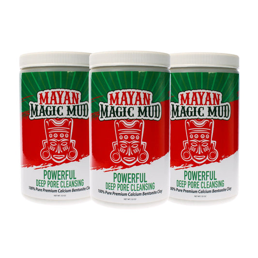 Mayan Magic Mud- Premium Indian Healing Clay- Powerful Deep Pore Cleansing Facial and Body Mask- 100% Pure Calcium Bentonite Clay- Treat Acne