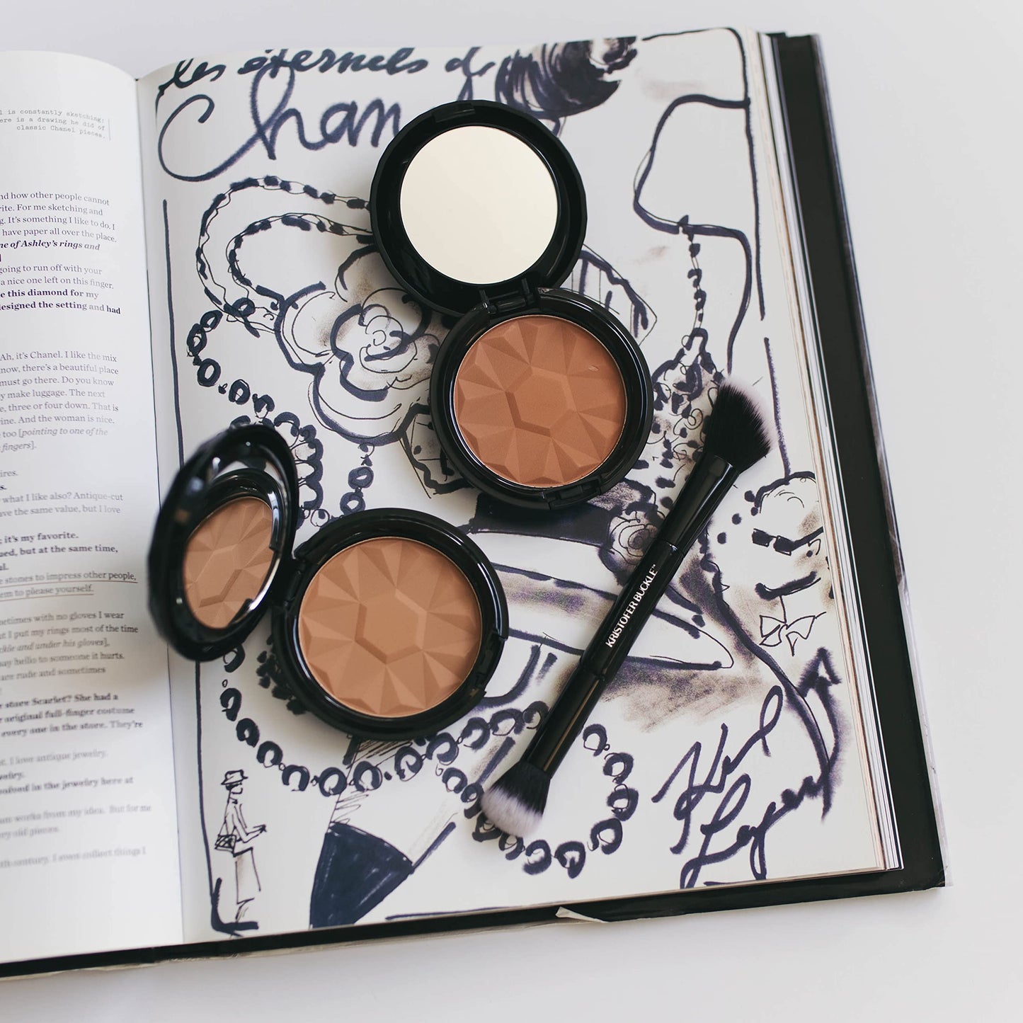 KRISTOFER BUCKLE Exposure Matte Warming Powder, 0.32 oz. | Adds Warmth & Dimension to Enhance & Define Features | Deep