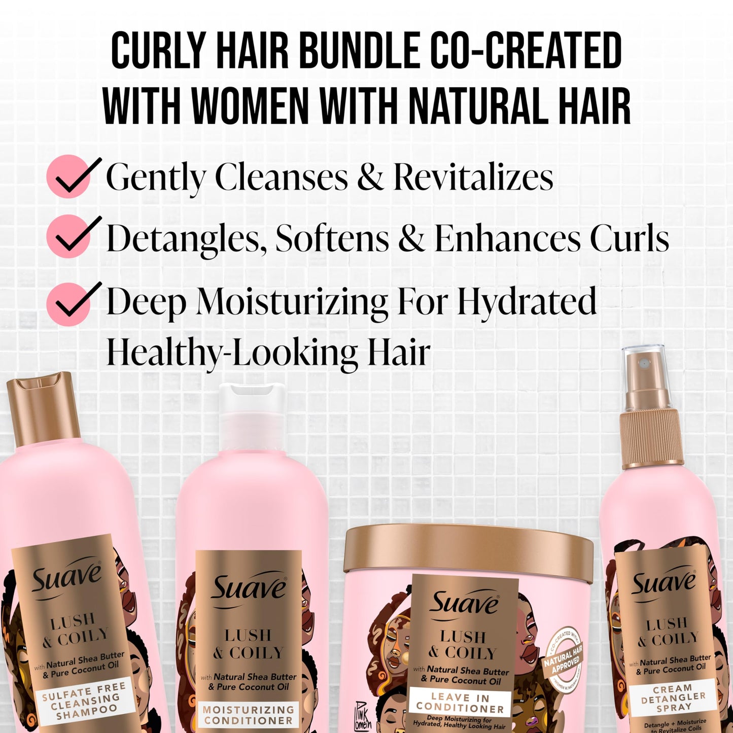 Suave Professionals Natural Shea Butter Coconut Nourish & Strengthen Leave-In Conditioner 13.5 fl oz