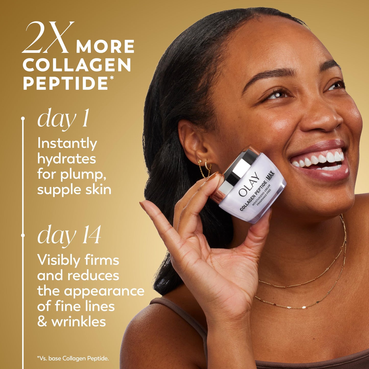 Olay Collagen Peptide Face Moisturizer, Firming Cream for Women, Fragrance-Free, Non-Greasy - Hydrating, Anti-Aging, Anti-Wrinkle, Smoothing of Fine