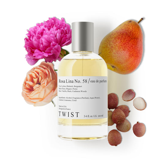 Twist - Rosa Lina No. 58 - Eau De Parfum Inspired by Perfume De Marly Delina, Long-Lasting Perfume For Women, Rose & Fruity, Vegan, Clean Ingredients Beauty & Personal Care HOUSE OF TWIST