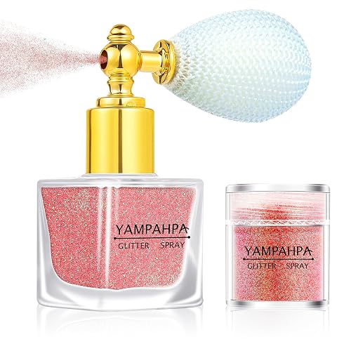 Body Glitter Spray, Pink Glitter Spray for Hair and Body, Include 1 Jar of Refills
