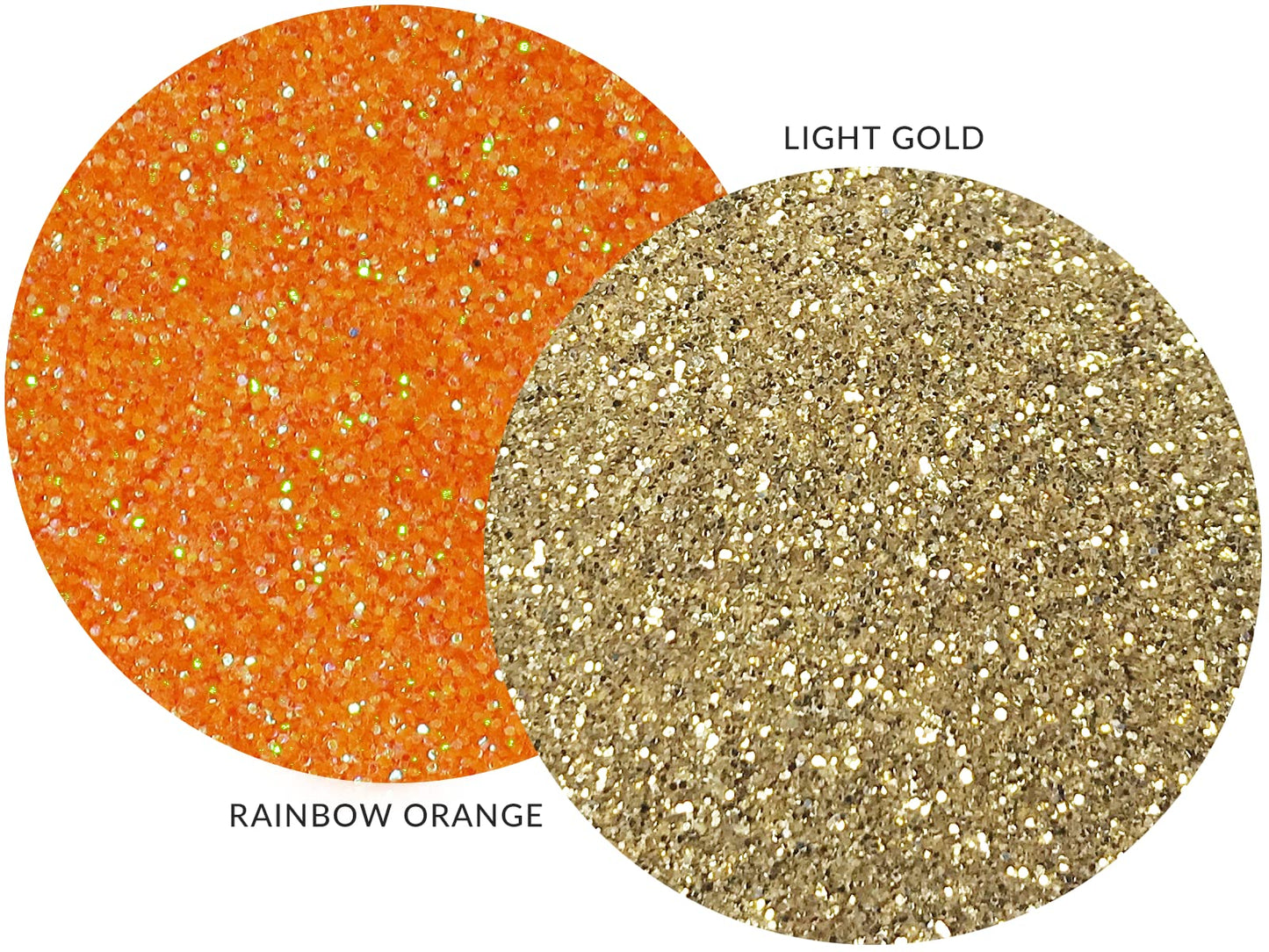 MARBLERS Twinkle Face & Body Glitter Duo [Rainbow Orange & Light Gold] 0.36oz (10g) | Non-Toxic | Cruelty-Free | Eyeshadow, Nail Polish, Nail Art |