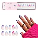 Kiara Sky Press On Nails | XPRESS PRO 100% Acrylic Nails | 30-Piece Kit Includes Nail Glue, Cuticle Pusher, File & Prep Pad | Short Almond - Berry Beauty & Personal Care KIARA SKY