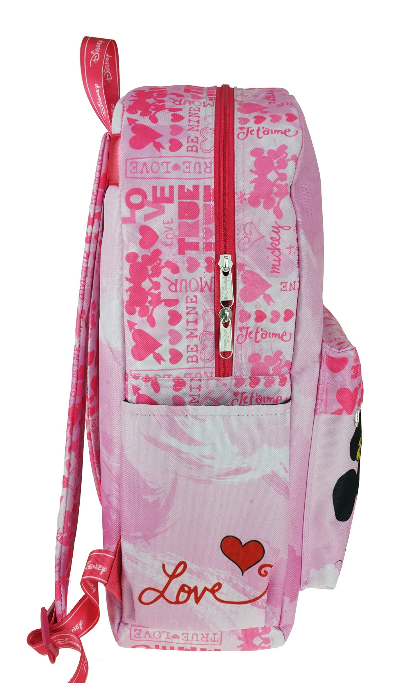Classic Disney Mickey and Minnie Backpack with Laptop Compartment for School, Travel, and Work, (A22200-Mickey and Minnie)