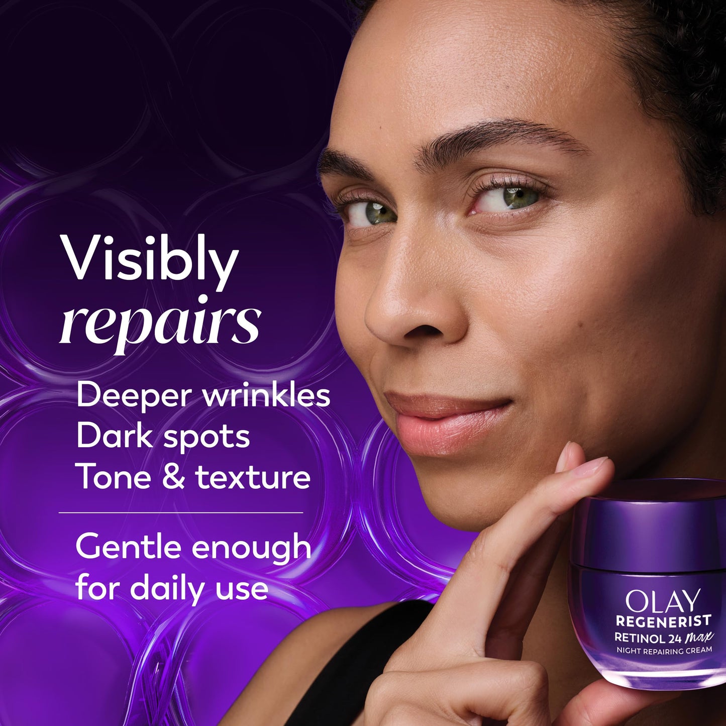 Olay Retinol Night Cream for Women, MAX, Anti-Aging Face Moisturizer, Fragrance-Free, Gift for Women, Non Greasy - Anti-Wrinkle, Hydrating Skin Care