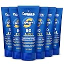 Coppertone Sport Sunscreen Lotion SPF 50, Sweat, Heat and Water Resistant Sunblock, Lightweight, Oxybenzone Free, Travel Size Sunscreen Bulk Pack, 3