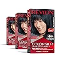 Revlon Colorsilk Beautiful Color Permanent Hair Color, (OLD VERSION) 12 Natural Blue Black (Pack of 3)