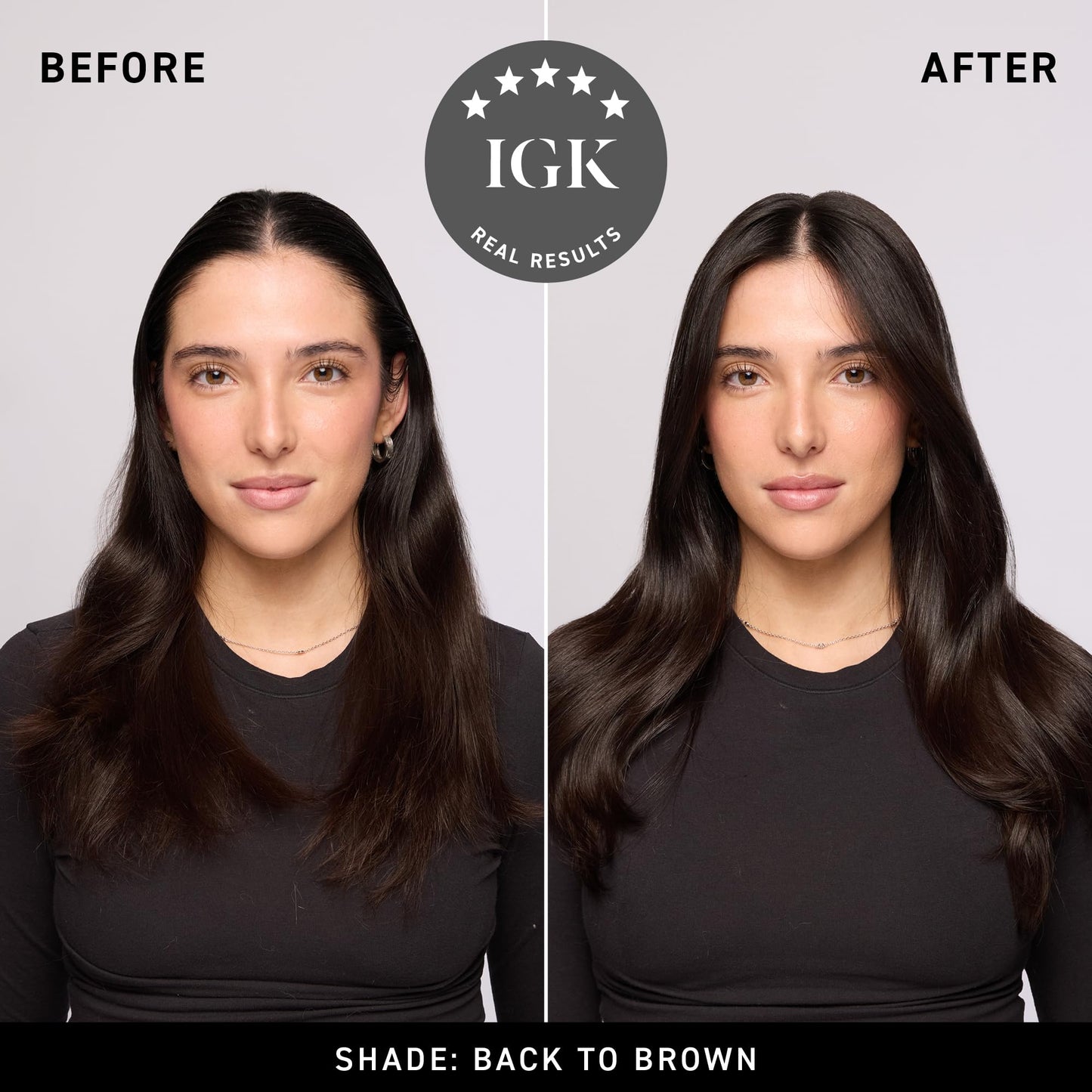 IGK Permanent Hair Dye Color Kit Set of Two | 5N Back To Brown - Natural Brown | 100% Gray Color Coverage + Strengthen + Shine | Ammonia Free