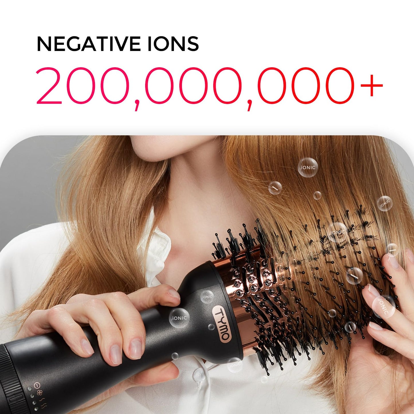 TYMO Hair Dryer Brush Blow Dryer Brush in One, 4 in 1 Ionic Hairdryer and Styler Volumizer with Oval Titanium Barrel, Hot Air Straightener for Smooth