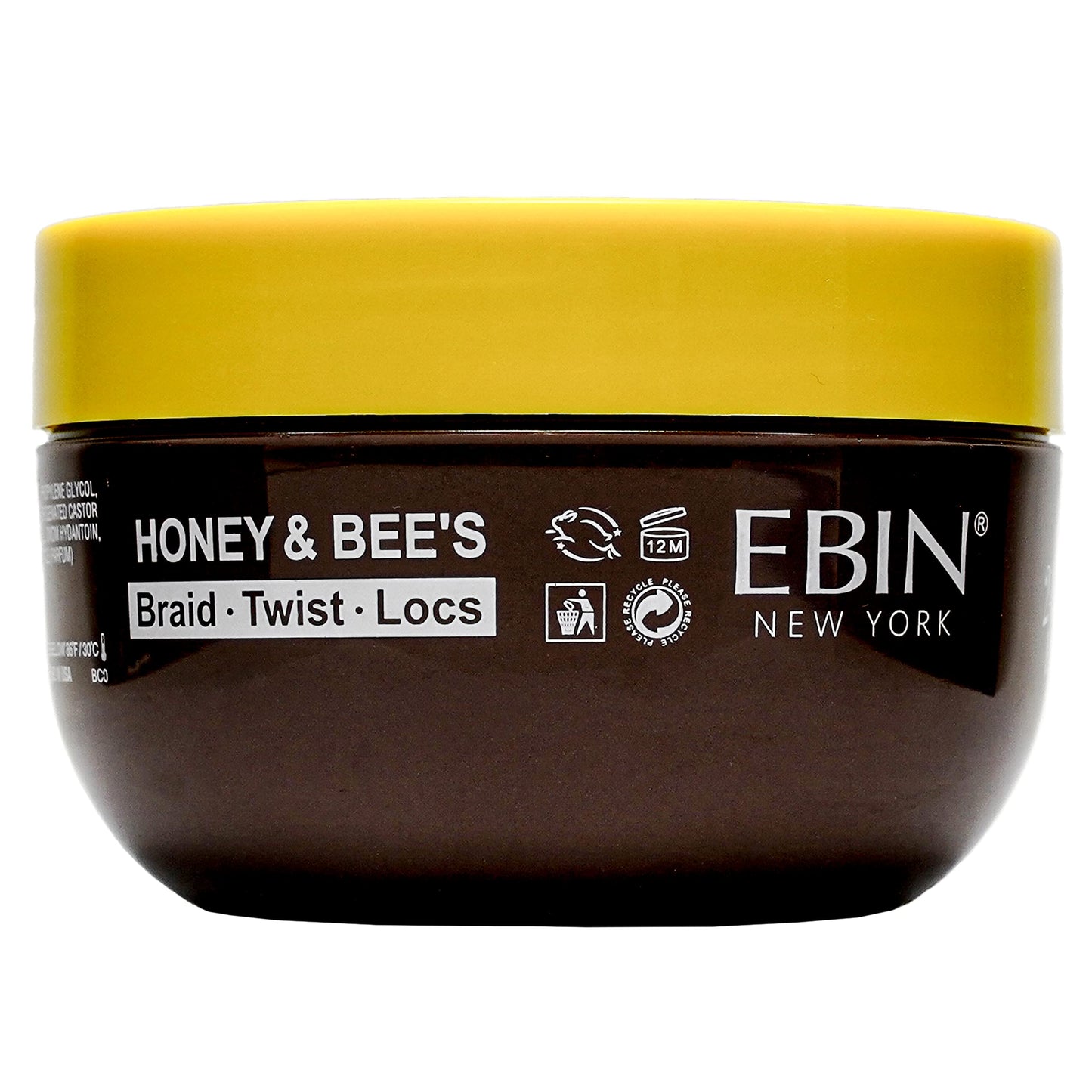 EBIN NEW YORK 24 HOUR LOCK'N POMADE Braid Formula, Honey & Bee’s, 8.25 Oz | Great for Braiding, Twisting, Edges, No Residue, No Flaking, Extreme Firm