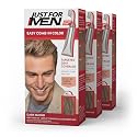 Just For Men Easy Comb-In Color Mens Hair Dye, Easy No Mix Application with Comb Applicator - Dark Blond, A-15, Pack of 3