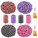 Rolybag Sanding Bands for Nail Drill Nail Sanding Bands Professional Sanding bit Nails 240 Pieces 4 Color Coarse Fine Grit Efile Sand Set
