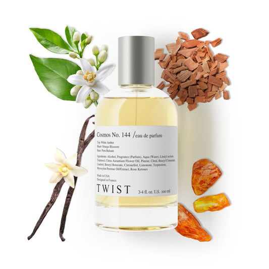 Twist Cosmos No. 144 - E. De Parfum Inspired by Lo.V. Stellar Times, Long-Lasting Perfume For Women & Men, Amber & Sandalwood, Vegan, Clean Beauty & Personal Care HOUSE OF TWIST