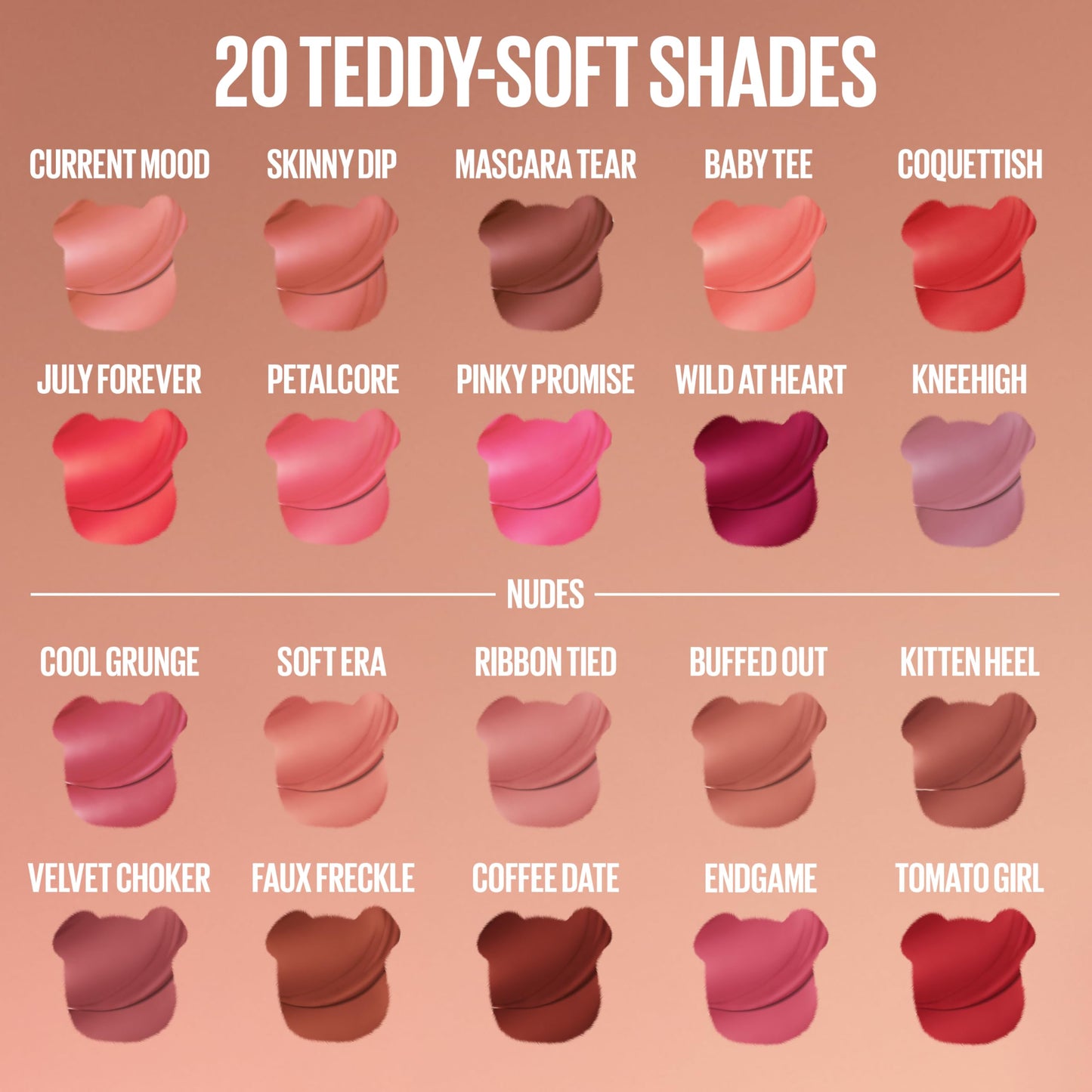 Maybelline Super Stay Teddy Lip Tint, Long Lasting Matte Lipstick For Up To 12HR Wear, Kneehigh, 1 Count Beauty and Personal Care MAYBELLINE