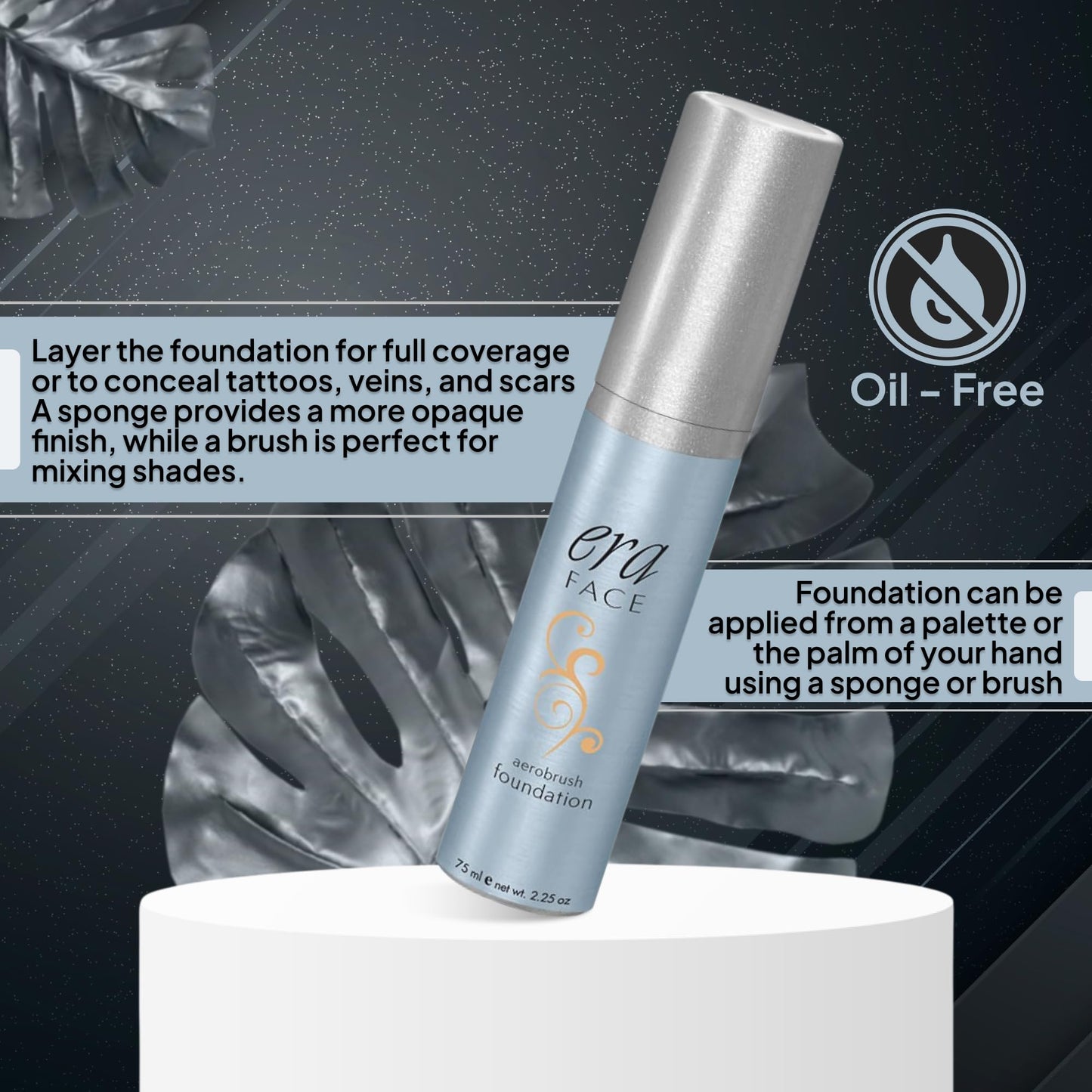 ERA Face spray makeup (R6 Ginger, 2.25 oz) - airbrush foundation, everyday, buildable, professional spray on cosmetics by Era Beauty