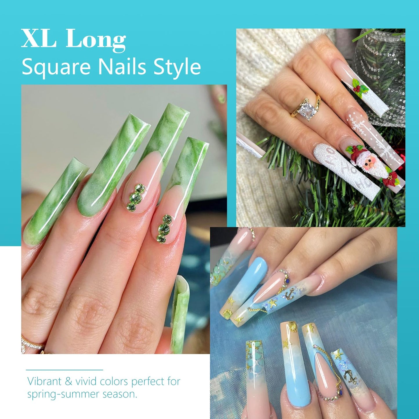 Lionvison Square Nail Tips NO C Curve, 504PCS XL Long Straight Flat Pre Shaped False Nails, Half Cover Clear Nail Tips for Acrylic Nails, French Nail Beauty and Personal Care LIONVISON