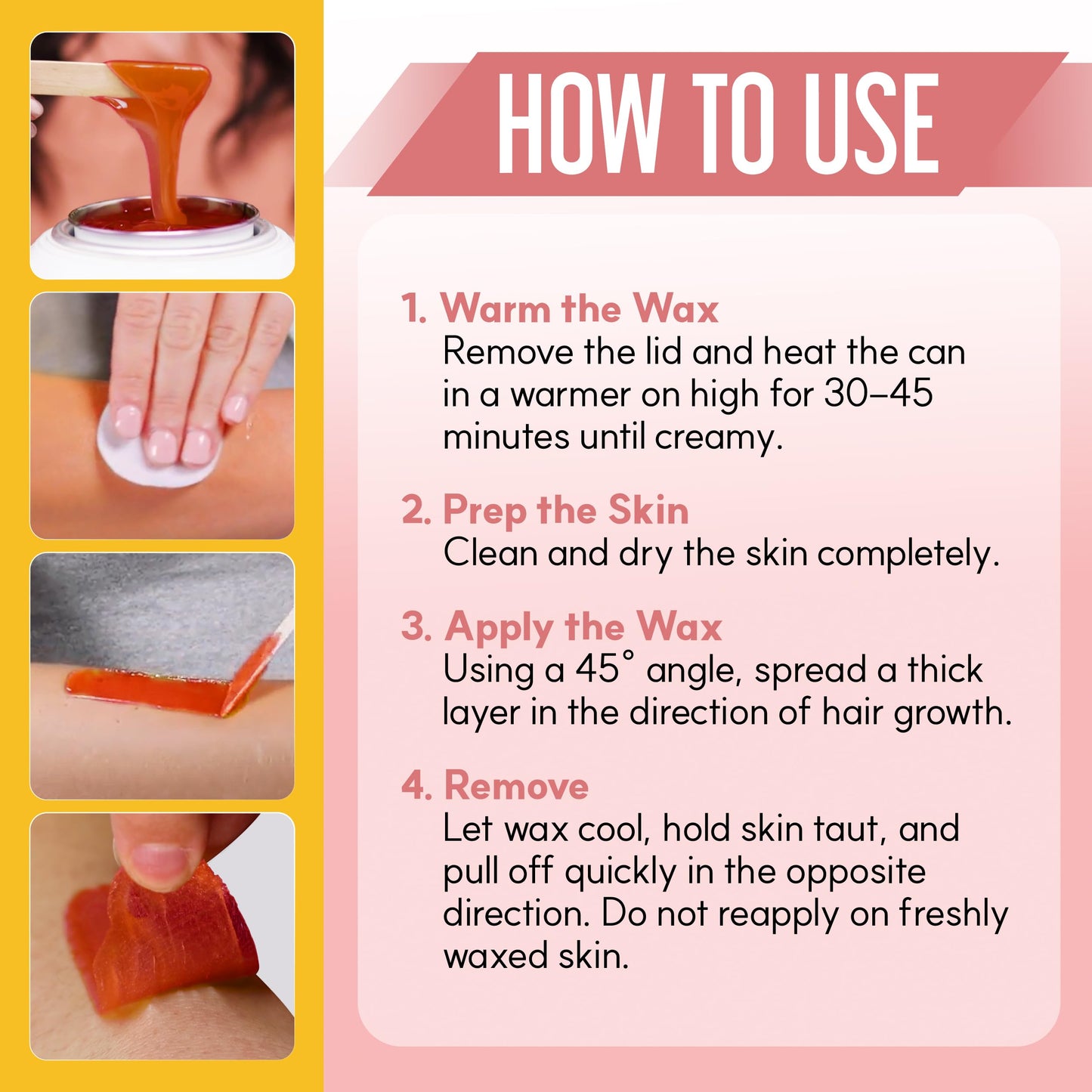 Gigi Neon Hard Wax - Papaya, Stripless Wax for Hair Removal, Ideal for Sensitive Skin, 14 Oz Beauty and Personal Care GIGI