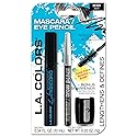 L.A. COLORS Mascara, Eyeliner Pencil & Sharpener, Black, CBC121