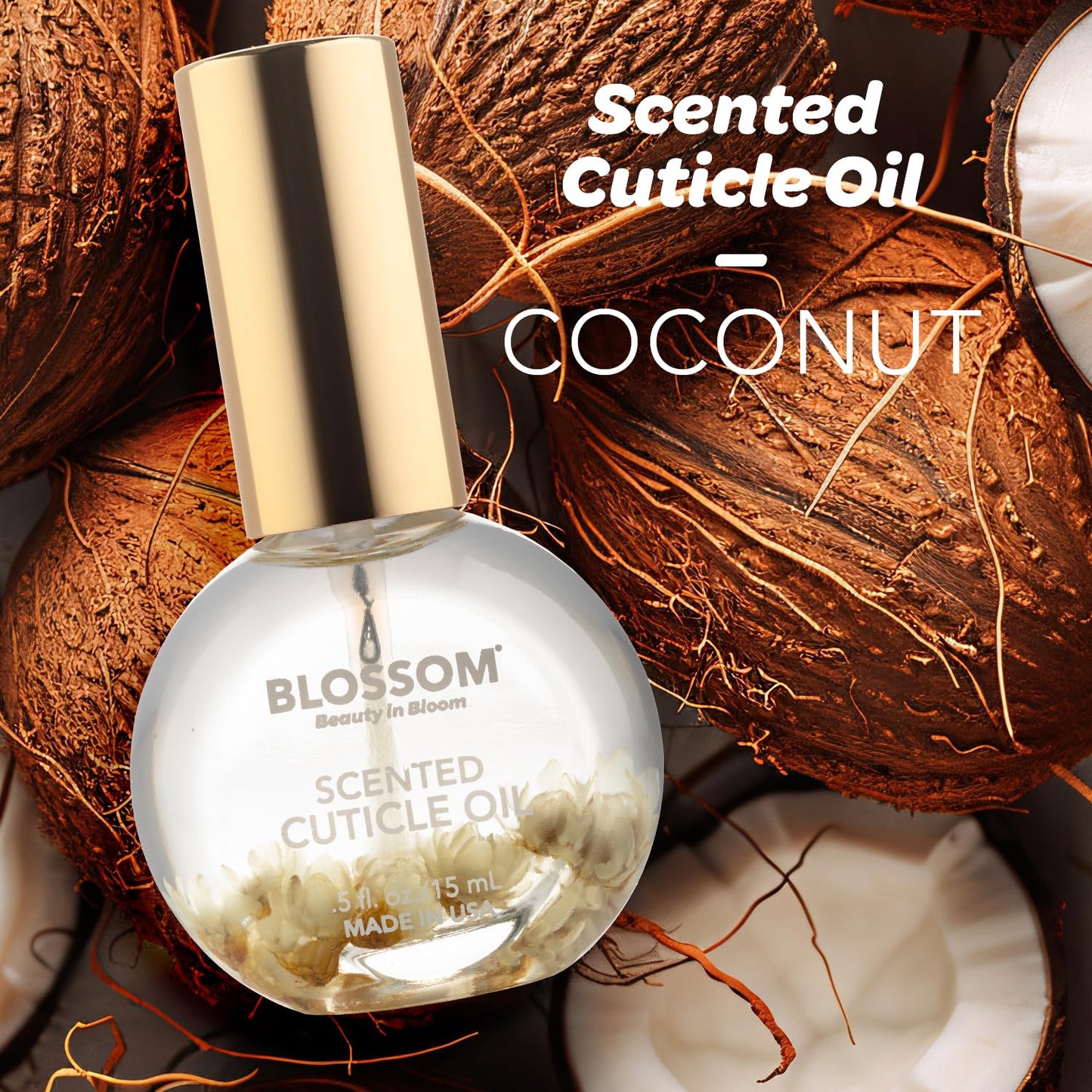 Blossom Cuticle Oil for Nails, Hydrating, Moisturizing, Scented Nail Oil Cuticle Care, Infused with Real Flowers, Made in USA, 0.5 fl. oz, Amazon