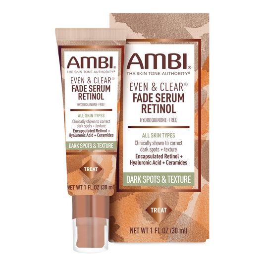 Ambi Even & Clear Fade Serum, Hyperpigmentation Treatment, Hydroquinone-free, Dark Spot Corrector, Results In As Little As 4 Weeks, Retinol