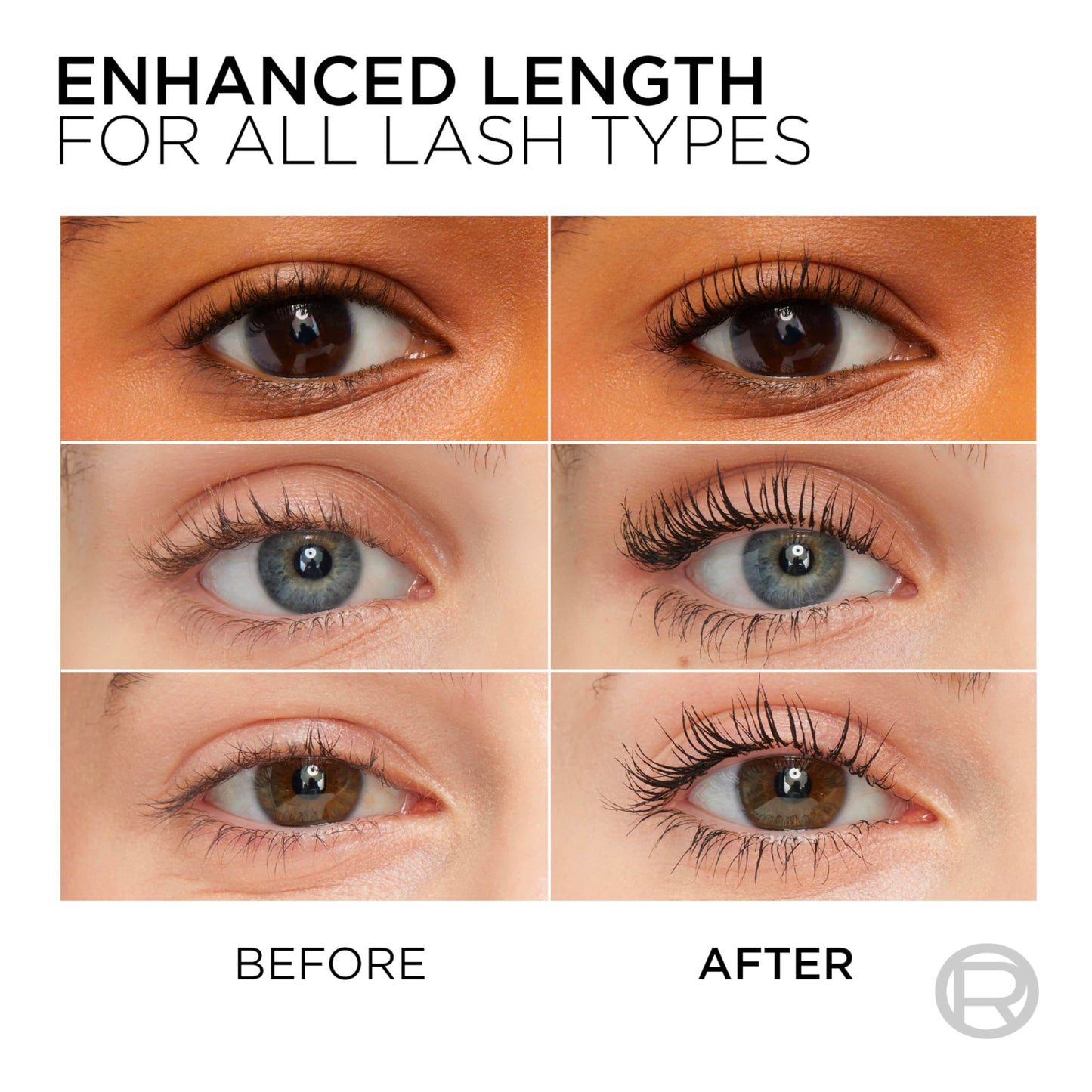 L'Oreal Paris Makeup Telescopic Original Lengthening, Lash Separating Mascara with Dual Precision Brush, Washable, Blackest Black, 0.27 Fl Oz., 1
