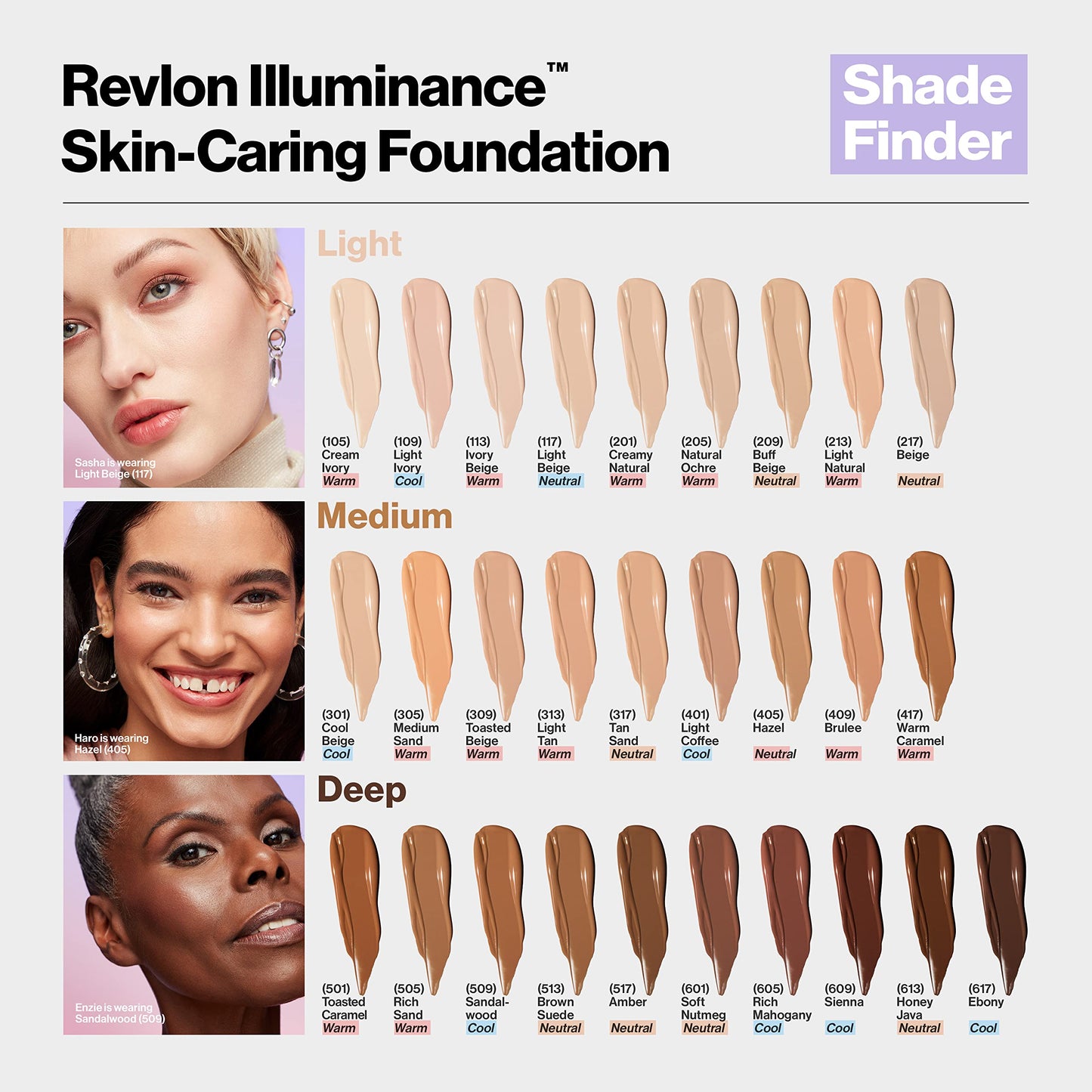 Revlon Illuminance Skin-Caring Liquid Foundation, Hyaluronic Acid, Hydrating and Nourishing Formula with Medium Coverage, 113 Ivory Beige, 1 fl oz
