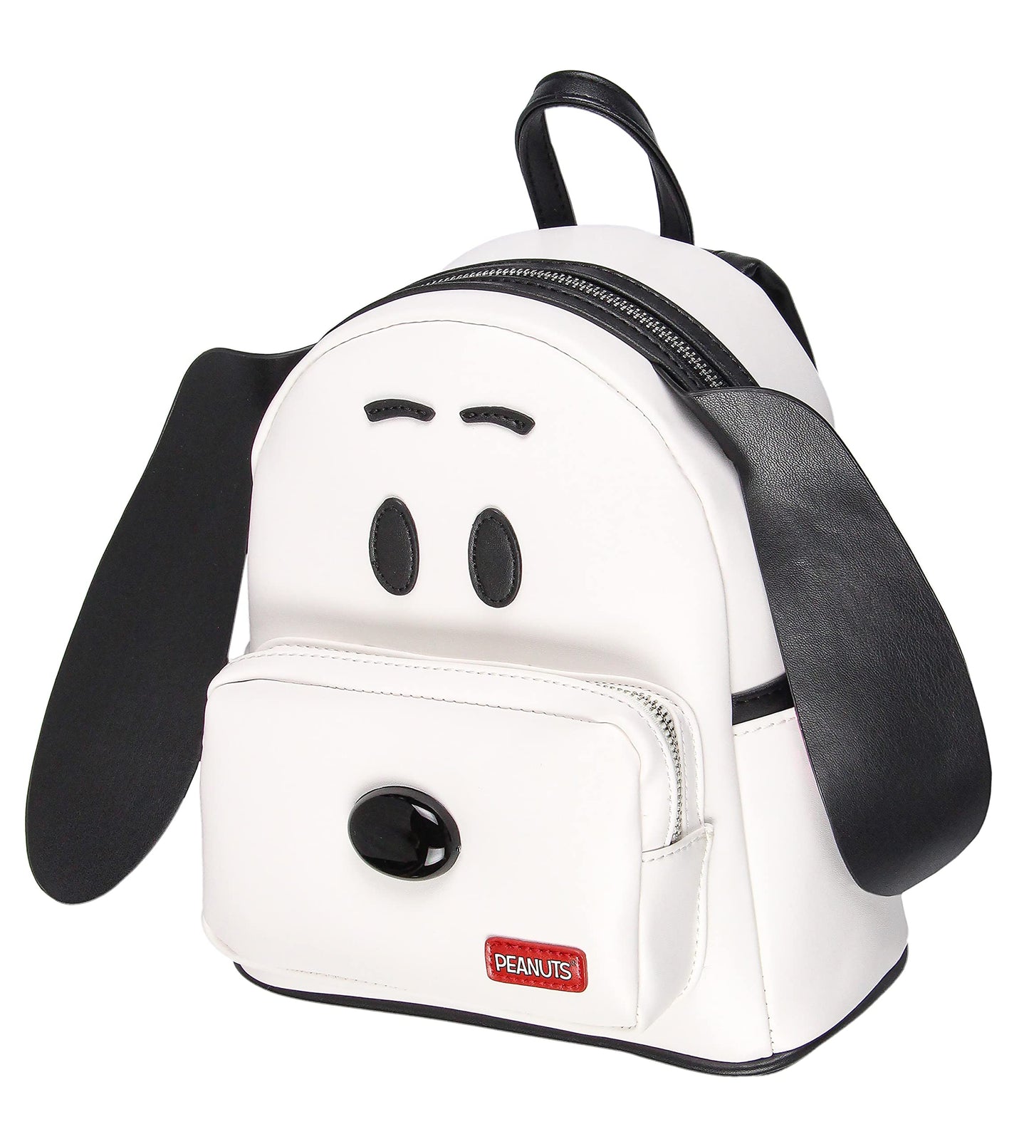 INTIMO Peanuts Classic Comic Character Face Snoopy Zippered Mini Small Backpack Bag