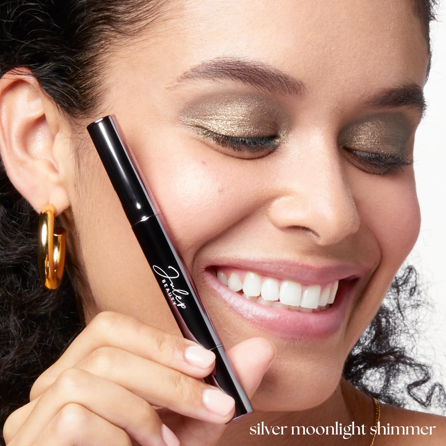 Julep Eyeshadow 101 Cream-to-Powder Waterproof Shadow Stick - Silver Moonlight Shimmer - Long-Lasting, Crease-Proof, Medium Golden-Beige Shimmer