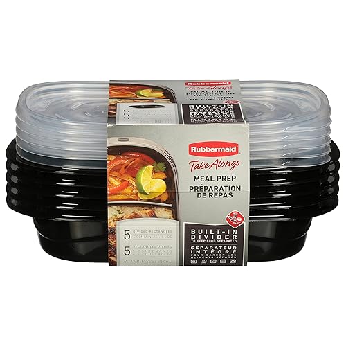 Rubbermaid Take Alongs 3.7 Cups Black Food Container and Lid 5 pk - Total Qty: 1