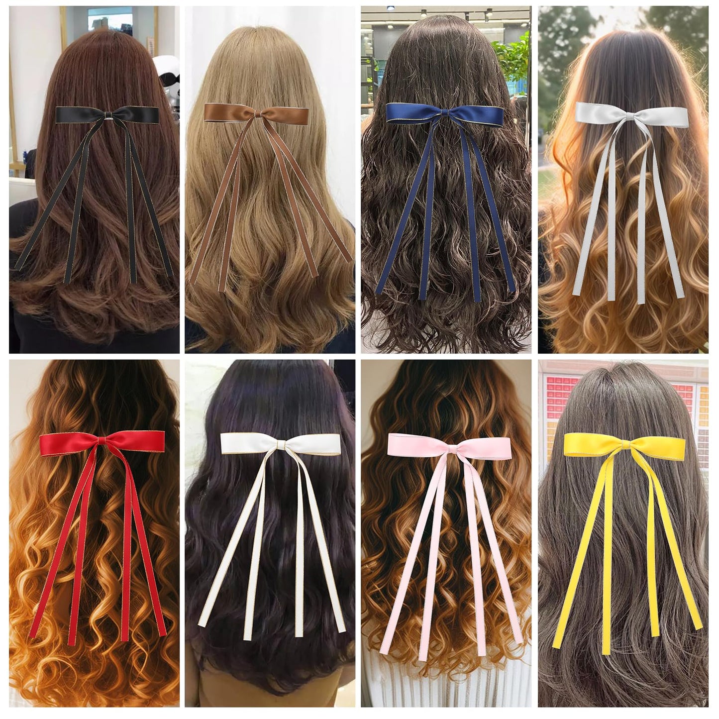 WORTL 16 PCS Hair Bows for Women,Ribbon Hair Bows With Long Tail,Hair bow clips Hair Barrettes for Women Accessories Beauty and Personal Care WORTL