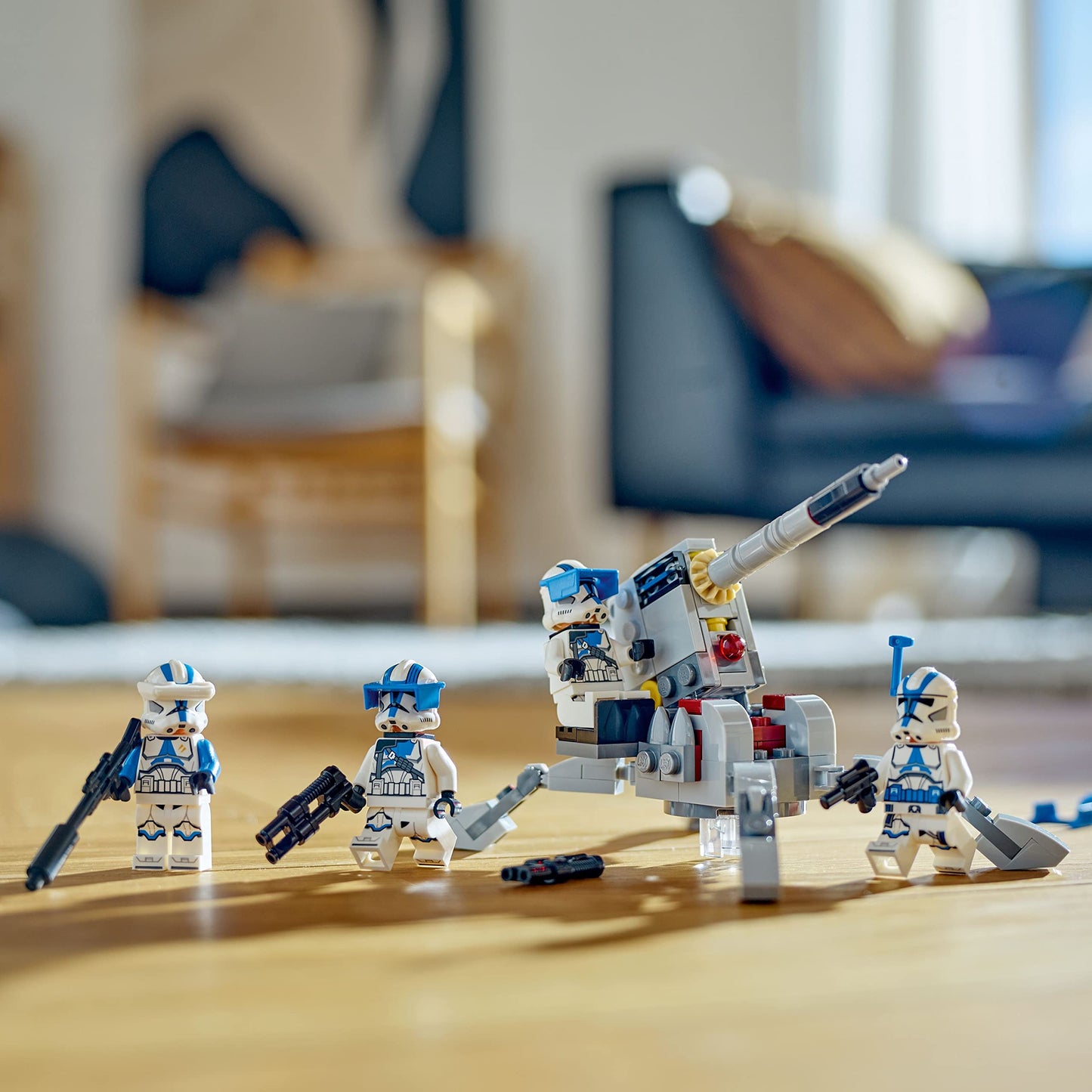 LEGO Star Wars 501st Clone Troopers Battle Pack 75345, AV-7 Cannon Buildable Toy with 4 Minifigures, Gift for Kids Ages 6+