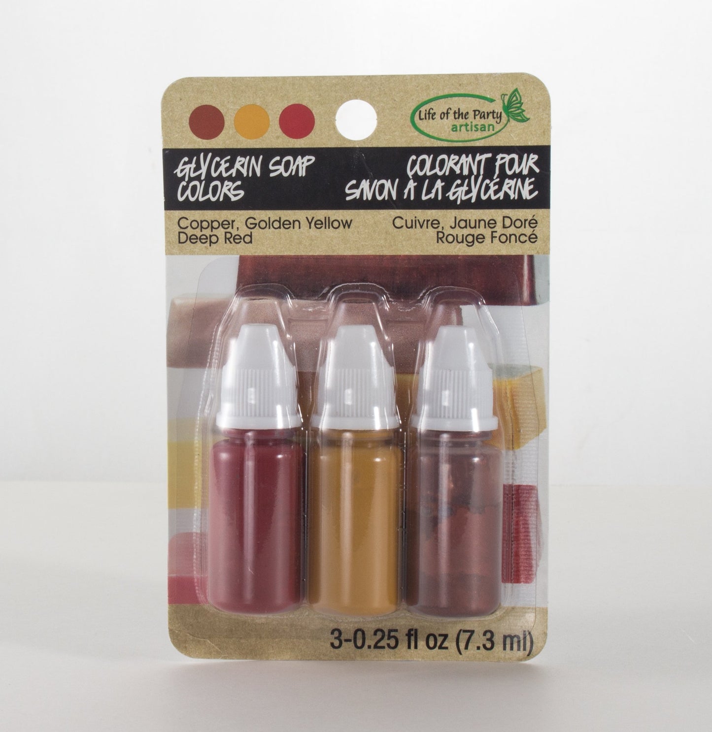 Life of the Party Copper, Golden Yellow, Deep RedGlycerin Soap Colors,3 Pack,53101