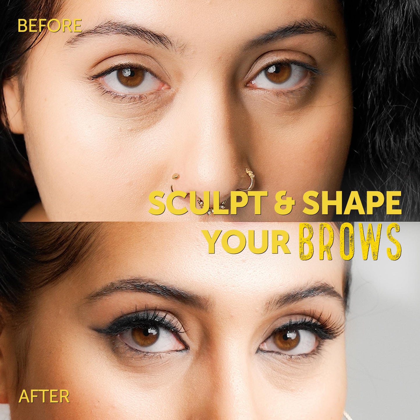 got2b Glued 2-in-1 Brow Gel & Edge Control, 0.54 Fl Oz, Strong Hold Styling Eyebrow Gel and Hair Mascara for Flyaways and Frizz with Castor Oil