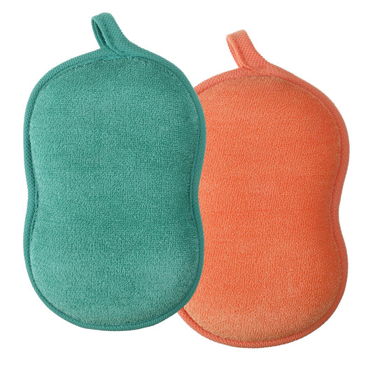 2 PCS Baby Bath Sponge, Soft Absorbent Baby Sponge for Bathing, Exfoliating Shower Sponge for Body, Bath Sponges Loofah for Infants Men Women Body All Beauty and Personal Care Tweruna