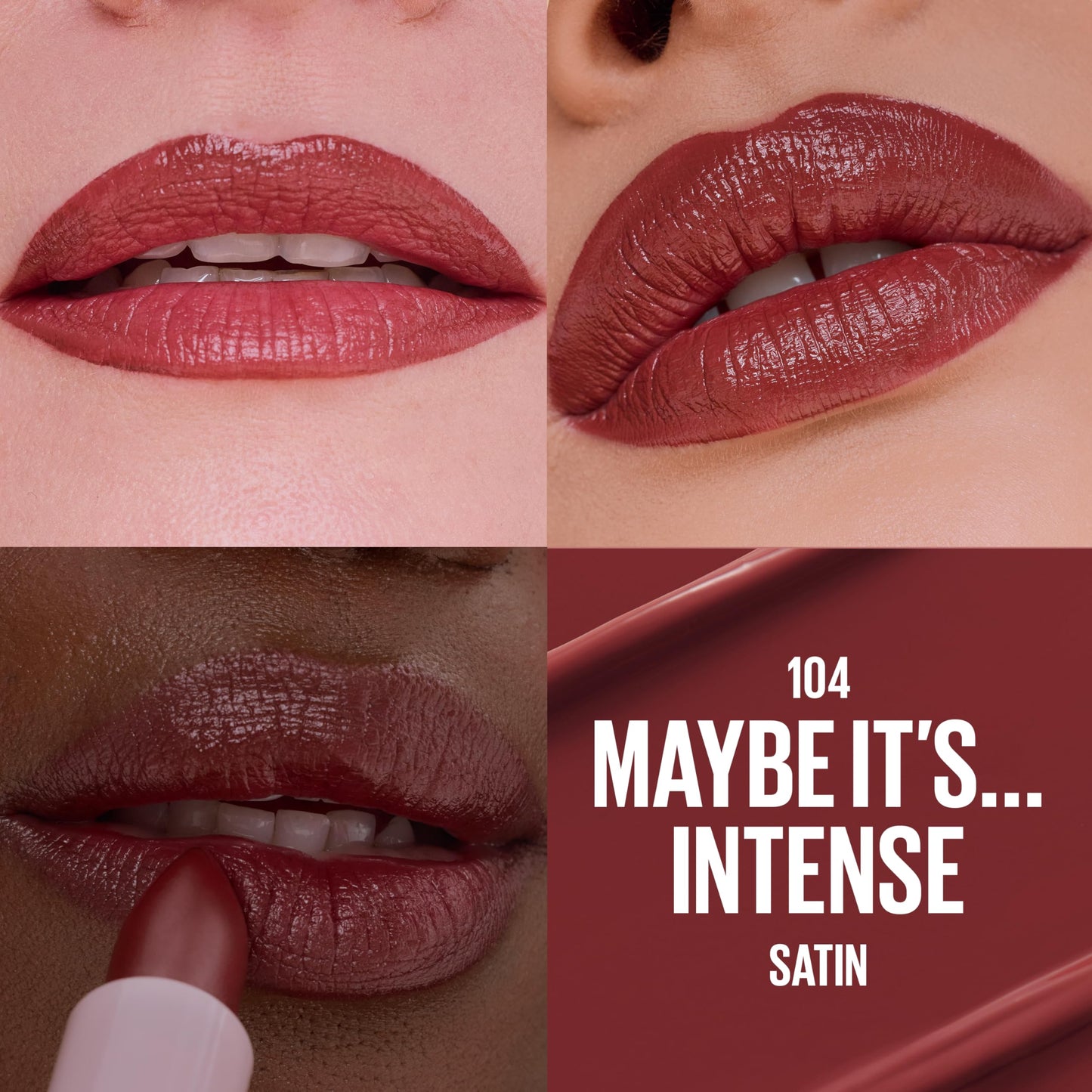 MAYBELLINE Serum Lipstick, Hydrating Lip Makeup with 8HRs of Lip Plumping Moisture with Hyaluronic Acid + Oil Blend, Maybe It's…Intense (Deep