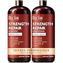 DEL SUR Hair Strengthening Shampoo and Conditioner Set | 16 fl oz Each | with Camellia Japonica, Niacinamide, Provitamin B5 & Biotin | Repair