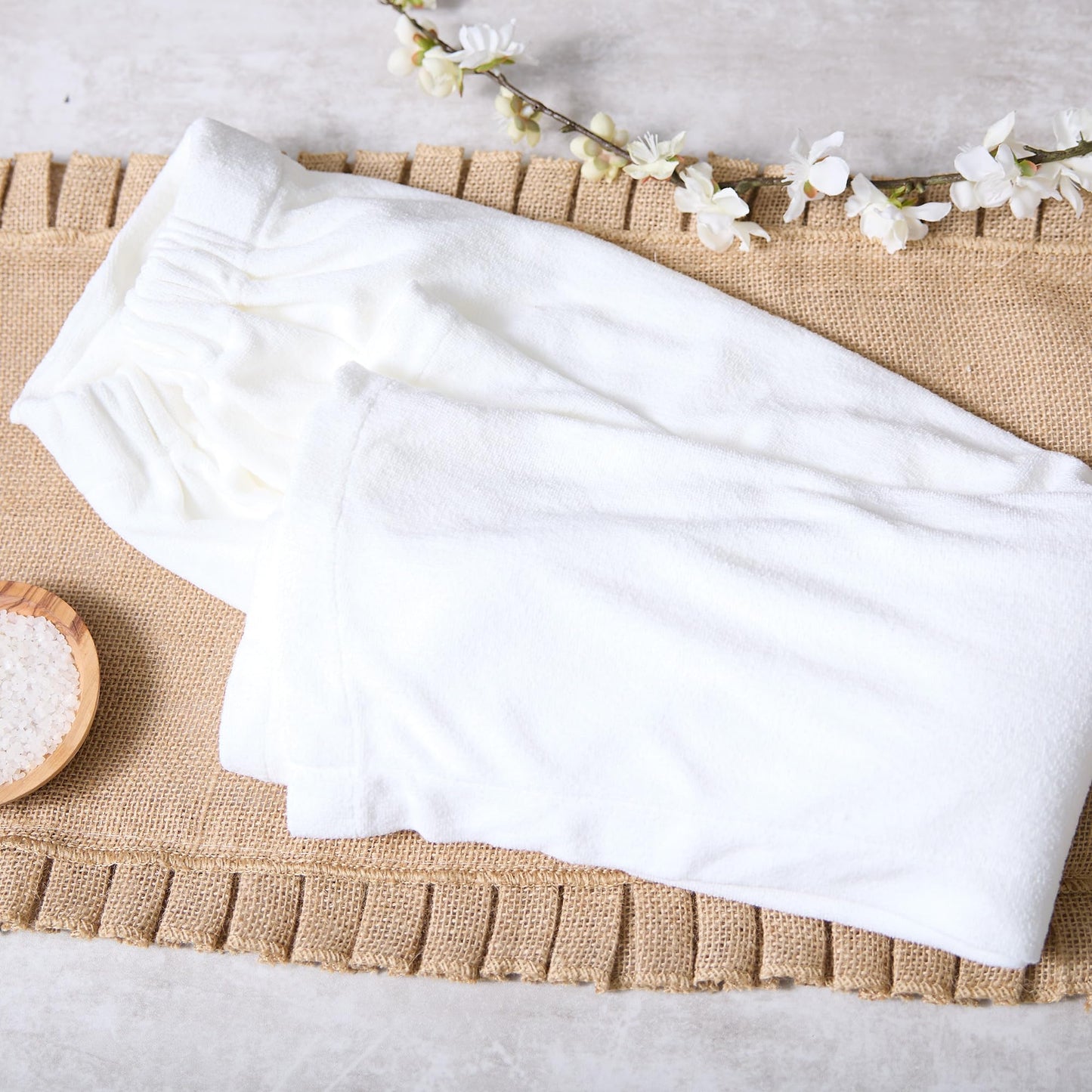 Urbana Spa Prive Bath & Shower Wrap Soft, Absorbent Quick-Dry Microfiber, Secure Closure, White Beauty and Personal Care Urbana