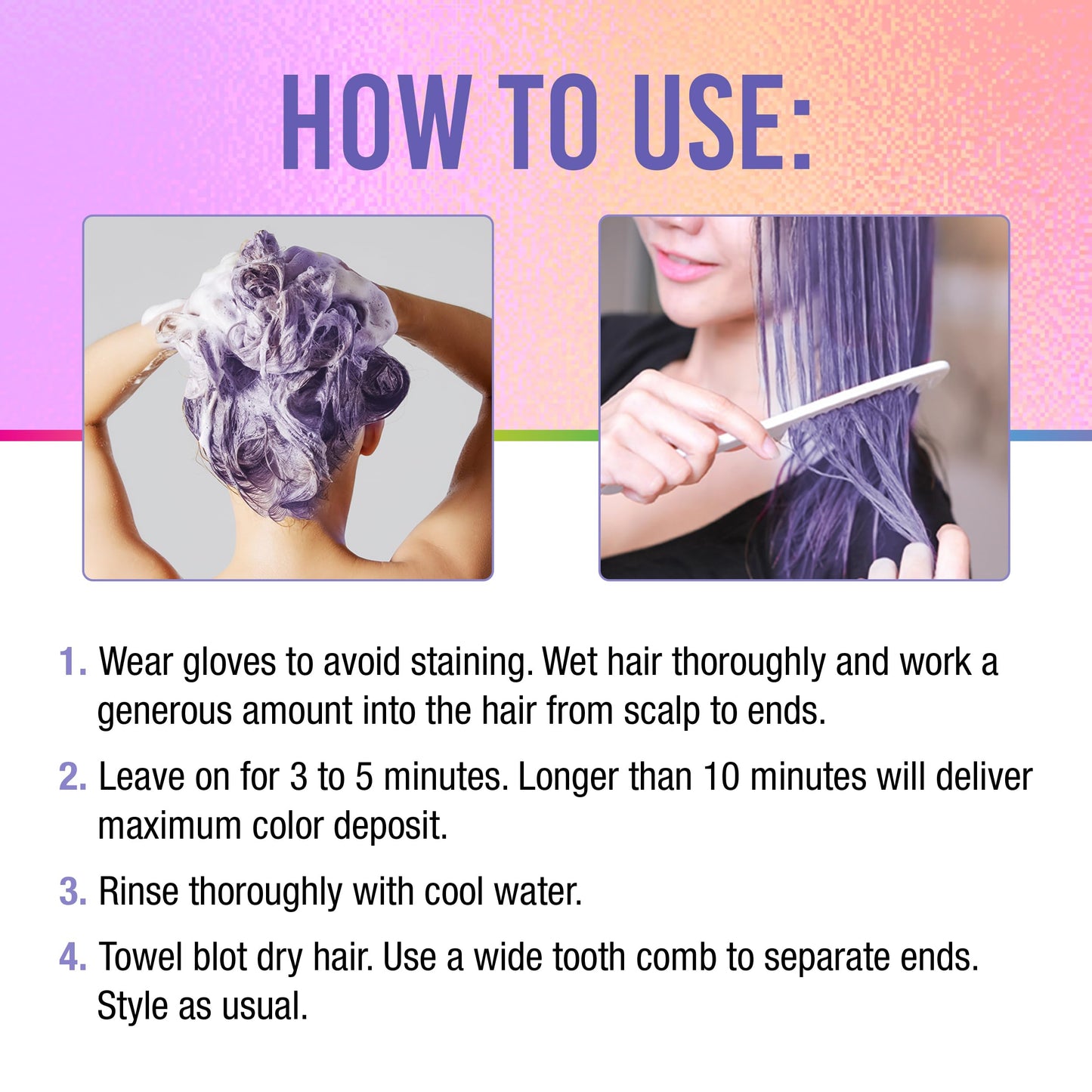 Punky Colour 3-in-1 Color Depositing Conditioner & Hair Cleanser - Lavenderapturous, Semi Permanent Hair Color Conditioner, Long-Lasting Hair-Dye, 8.5