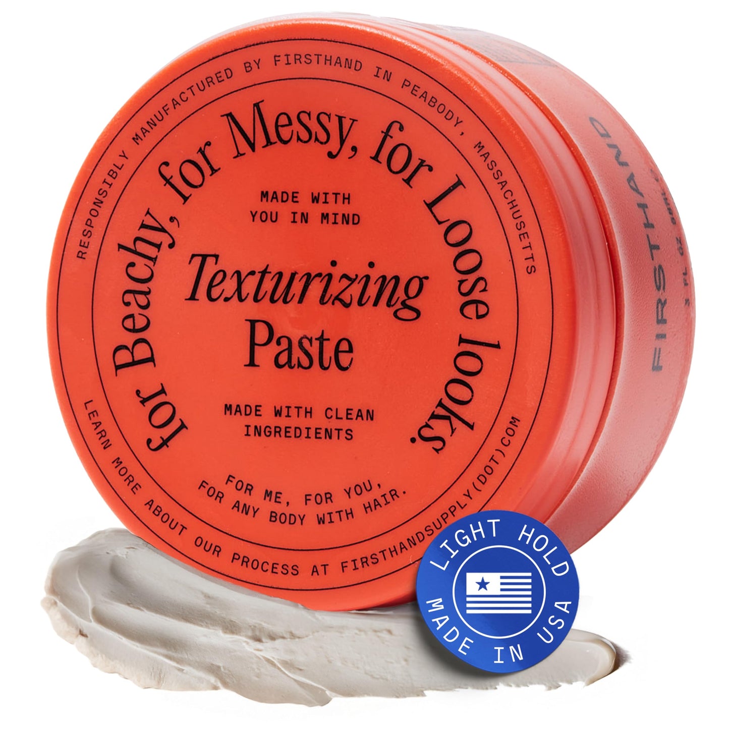Firsthand Supply Texturizing Paste for Men & Women - Medium Hold, Natural Finish - Water-Based, Non Greasy Texture Clay - Adds Lasting Volume
