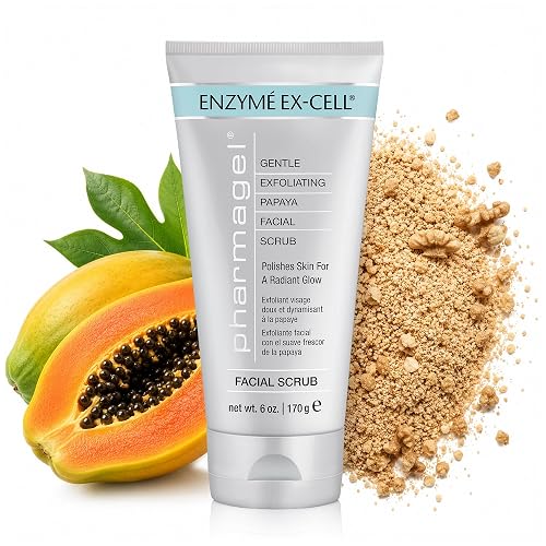 Pharmagel Enzyme Ex-Cell - Gentle Papaya Face Exfoliator Scrub for All Skin Types - 6 Ounces