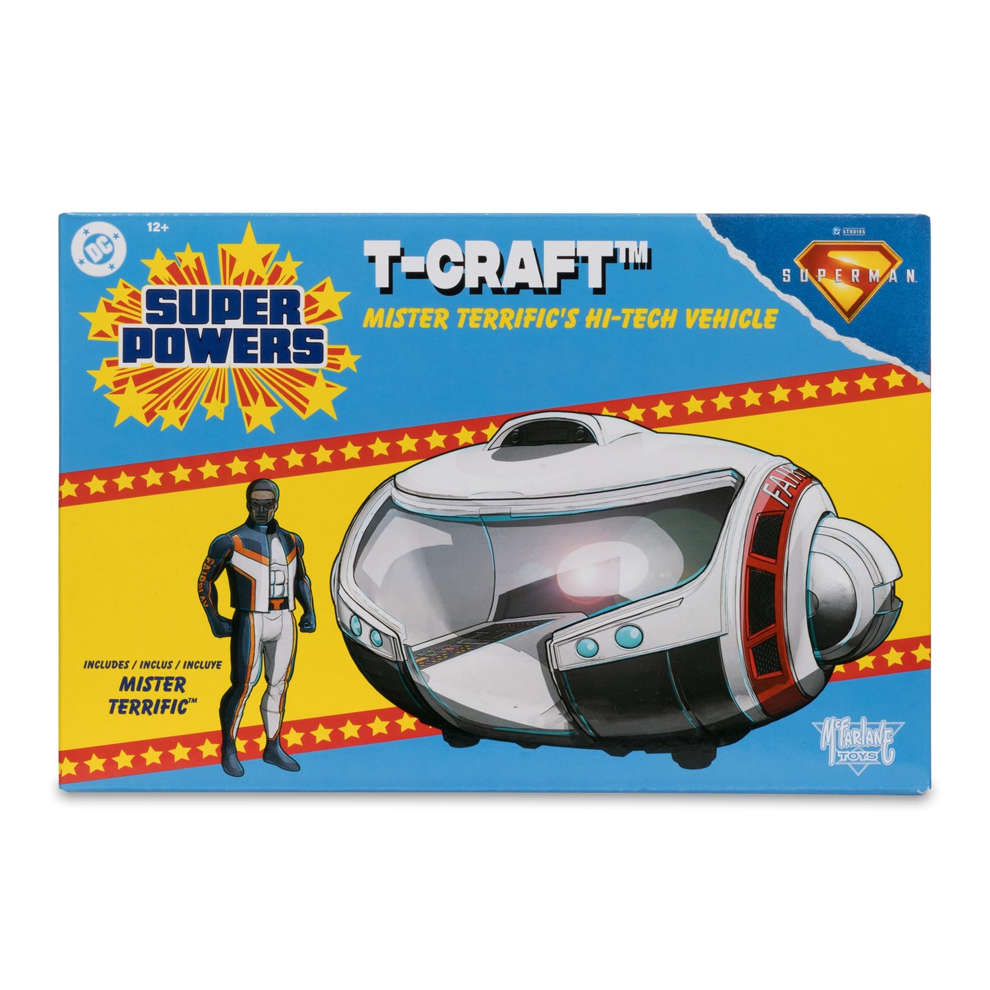 McFarlane Toys- DC Super Powers T-Craft Mr. Terrific's Hi-Tech Vehicle with Mr. Terrific (Superman Movie)
