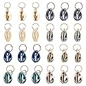 Dephnes 24 PCS Hair Jewelry for Women Braiding Hair Dreadlocks Ring Electroplated Shells Pendants Clips for DIY Shell Charms Hair Decorations