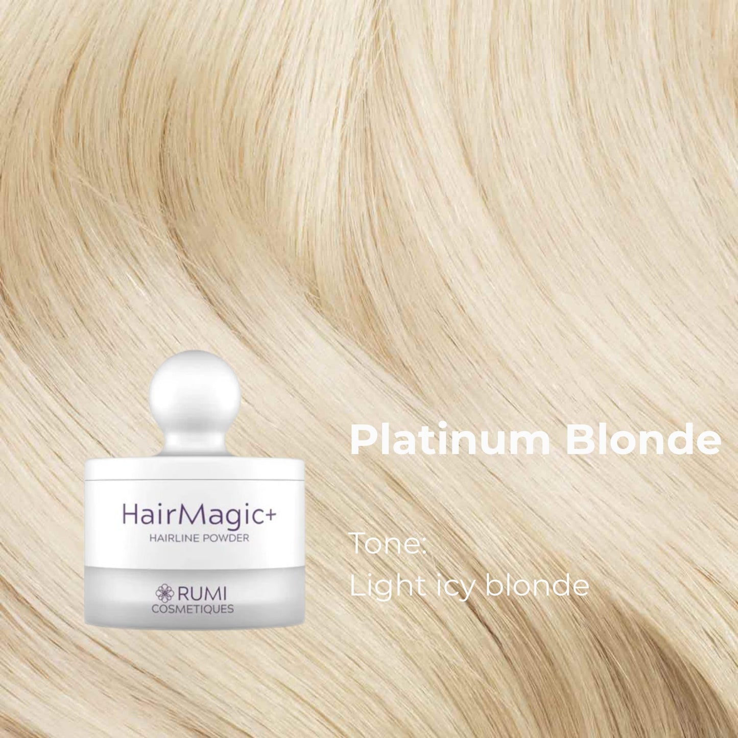 Rumi Cosmetiques HairMagic+ Root Touch Up Powder for Mature Women - Instant Gray Hair Coverage & Hairline Filler - Water-Resistant, Natural Finish