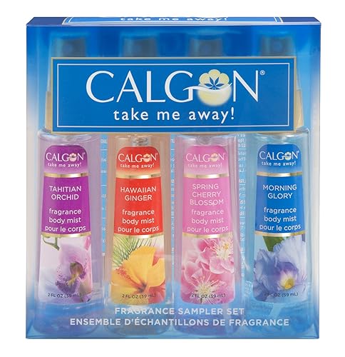 Calgon Take Me Away 4 Pc Gift Set (Refreshing Body Mist 2.0 Oz Of Spring Cherry Blossom Hawaiian Ginger Morning Glory Tahitian Orchid) for Women By 2