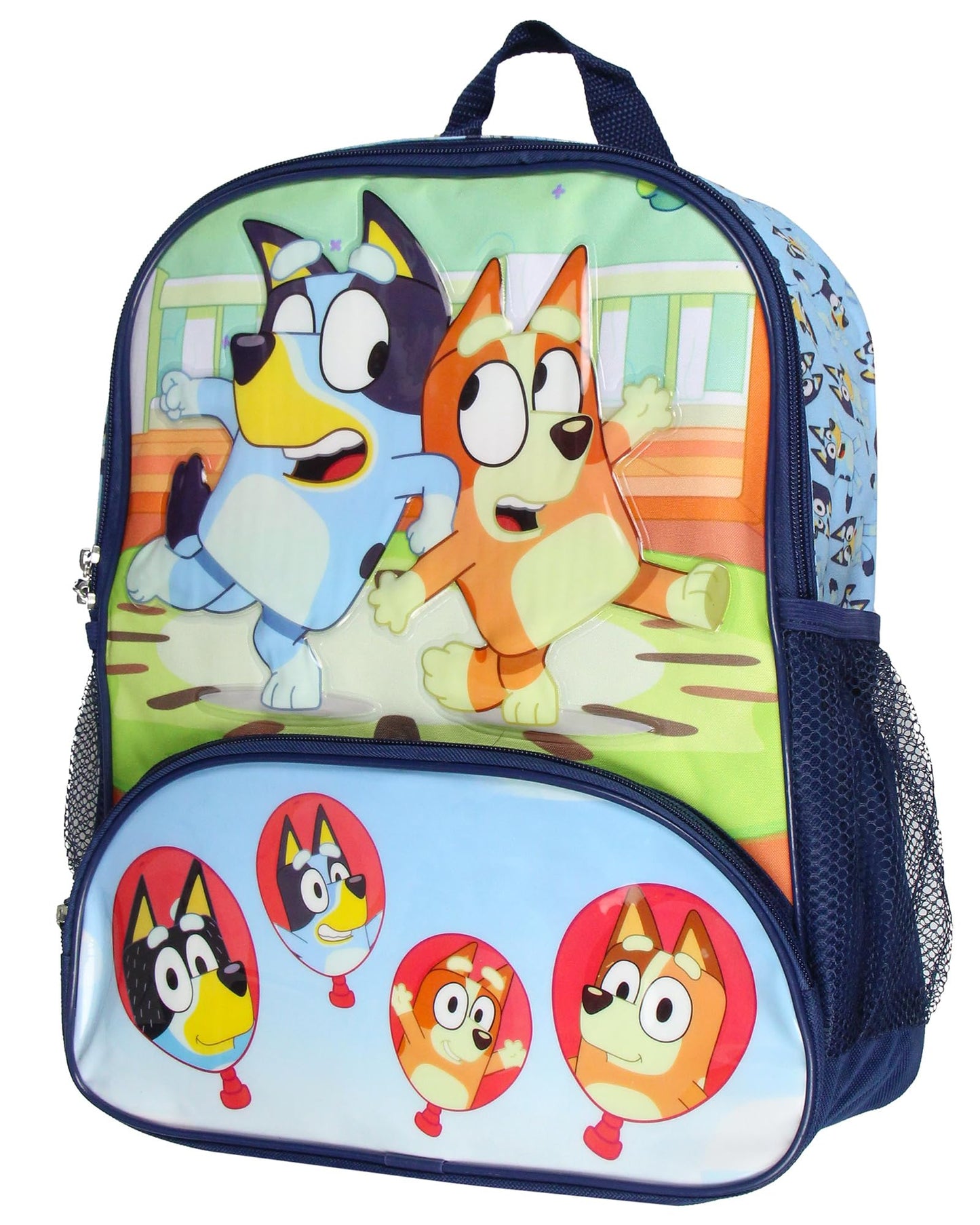 AI ACCESSORY INNOVATIONS Bluey 14" Kids School Travel Backpack Bag For Toys w/Raised Character Designs