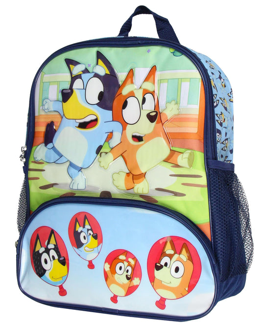 AI ACCESSORY INNOVATIONS Bluey 14" Kids School Travel Backpack Bag For Toys w/Raised Character Designs