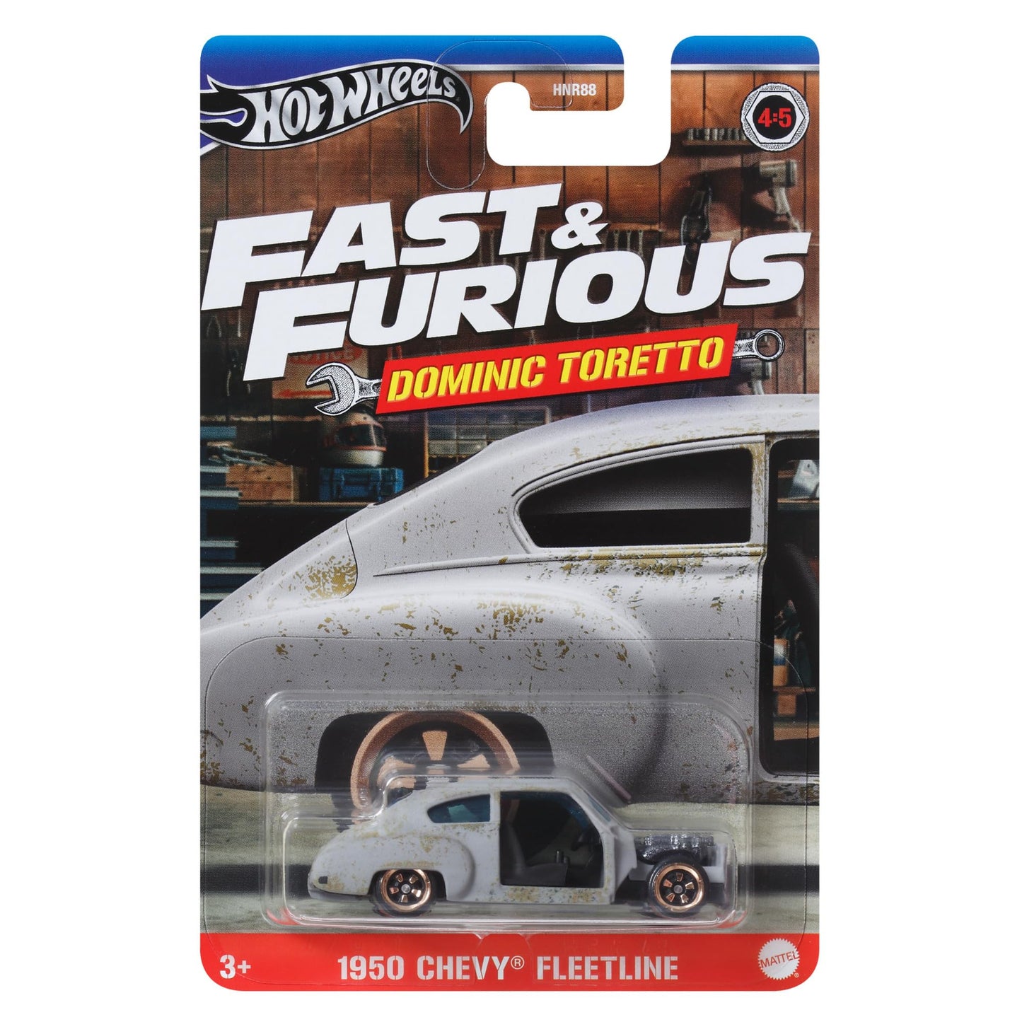 Hot Wheels Fast and Furious Dominic Toretto Auto 1950 Chevy Fleetline Die Cast Model 1:64 Scale - Length 7 cm - HRW49