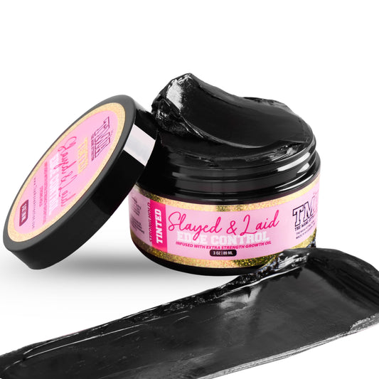 The Mane Attraction Black Edge Control Tinted- 3oz | Edge Gel for Thinning Hairlines | Flake-Free Growth Gel with Strong Hold for Natural Styles